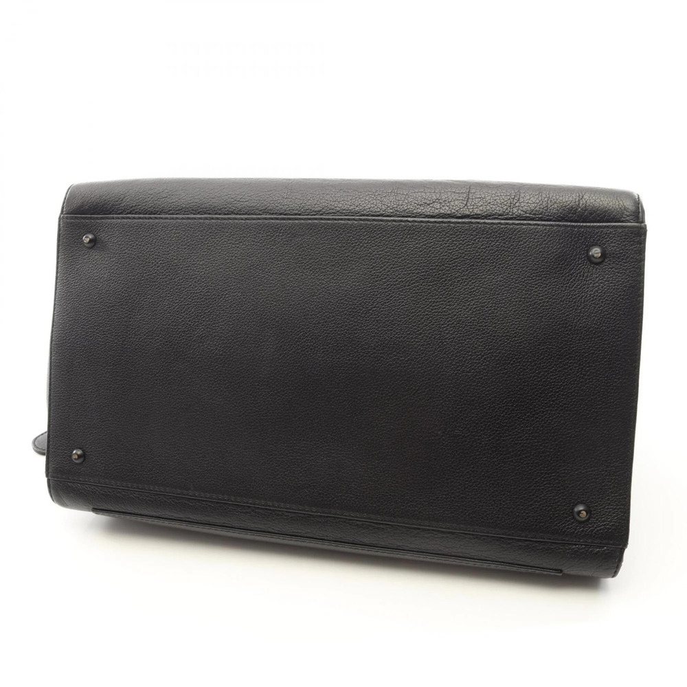 CHANEL Black Leather Logo Tote Bag - Picture 6 of 11